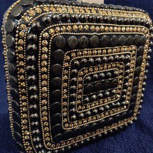 Gold Embellished Statement Evening Bag